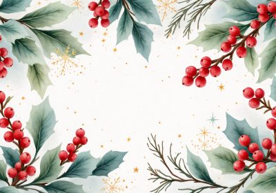 l-illustration-du-vison-a-l-aquarelle-de-noel